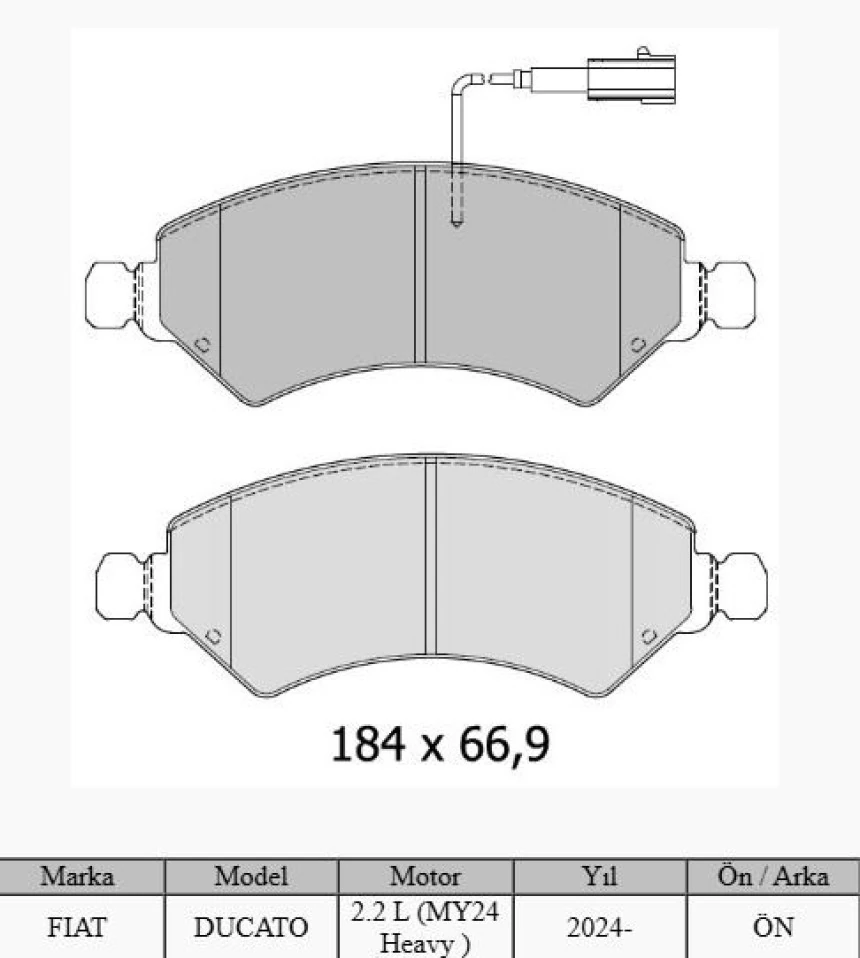Psa On Fren Balatası Boxer Jumper Fiat Ducato 24> - Beser 4481