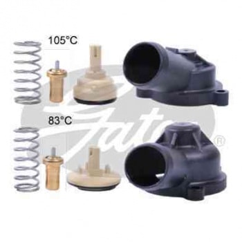TERMOSTAT KUTUGU KOMPLE GOLF V JETTA PASSAT A3 ALTEA SUPERB YETI CAXA 1,4TSI 06>11 - GATES TH703K1