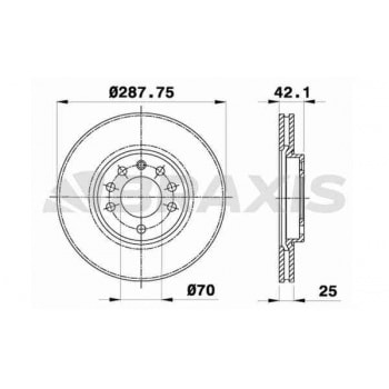 ON FREN AYNASI HAVALI CALIBRA 2.0T / 2.5 V6 92 96 VECTRA B 2.0I / 2.5I / 2.5I V6 95> - BRAXIS AE0082