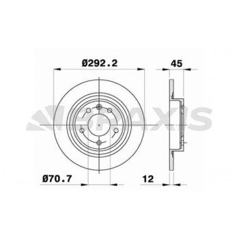 ARKA FREN DISKI ASTRA J 1.3CDTI 1.4 1.6 1.7 CRUZE ZAFIRA C 1.4 / 1.6 / 1.8 / 2.0 CDTI 09>> - BRAXIS AE0233