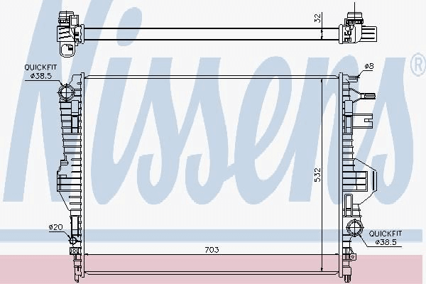 MOTOR SU RADYATORU TOUAREG 4,2 V8 FSI / TDI 10> - KALE 345865