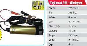 Unıversal Pompa>yeşilırmak 24 Vdc>alimünyum Gövdeli  18lt Küçük - Kemos-Pmp0018
