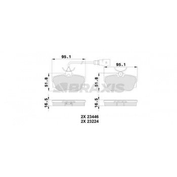 ARKA FREN BALATASI TRANSPORTER T4 96>04 FISLI - BRAXIS AB0229