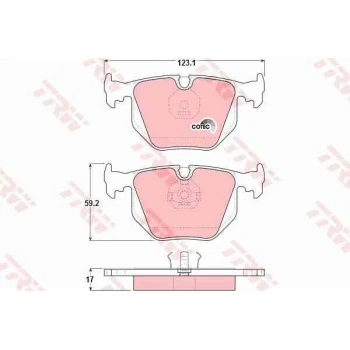 Bmw Fren Balatası Arka Bmw E53 E83 E46 - Trw Gdb1119
