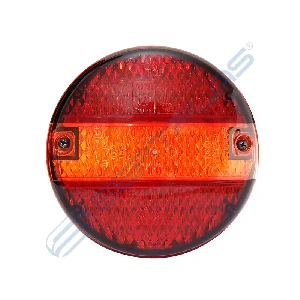 Unıversal Hamburger Lamba-12v-24v Sarı-Kirmizi Ledli/3 Fonk./siyah/8,2 - Sertplas-0230lled