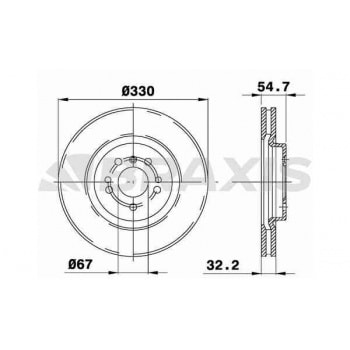 FREN DISKI ON 4-matic W166 15>19 C292 15>19 W251 06>12 - BRAXIS AD0410
