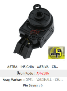 KONTAK TERMİĞİ>OPEL ASTRA J-INSIGNIA-MERIVA B-CRUZE  >209 397 45 / 232 760 89 - MCAR-AN2386