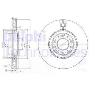 ON FREN DISKI JEEP RENEGADE SUV 1.4 1.6 2.0 CRD 4X4 14> ALFA ROMEO 159 05>11 GIULIETTA 10> 500X 14> - DELPHI BG3951