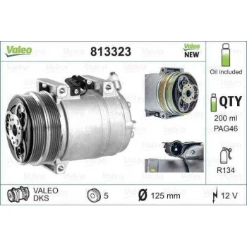 Ford Klima Kompresor Focus 04>11 2.5 St Kuga, C30 06>12  C70 II 06>09  S40 II 06>12  V50 04>10  1.6 -2.4 - Valeo 813323