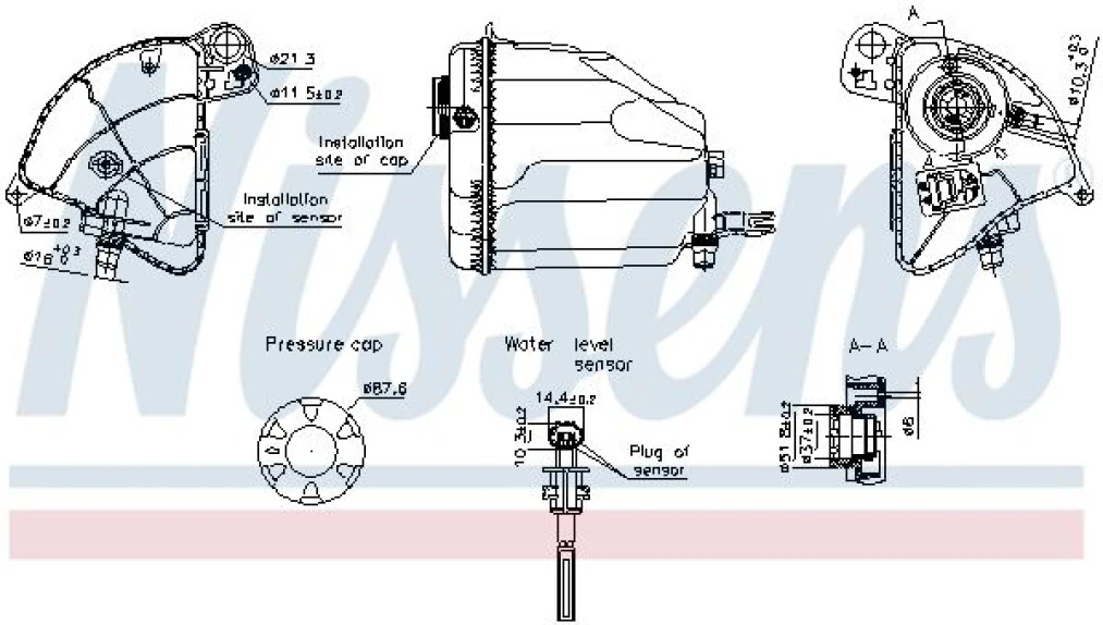Bmw Yedek Su Deposu Bmw N47 N57 N54 B47 F10 F01 F07 F11 F12 F13 F06 - Nissens 996358