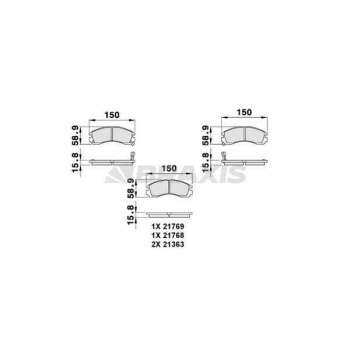 ON FREN BALATASI PAJERO II 2,5TD 90>99 OUTLANDER 03> / P4007 C CROSSER 06> - BRAXIS AB0090