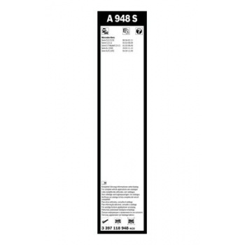 SILECEK SUPURGESI ON (650mm / 650mm ) C219 05>10 W211 02>08 S211 03>09 R230 03>12 - BOSCH 3397118948