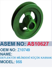 JOHN DEERE 955 DEFLEKTÖR MILINDEKI KÜÇÜK KASNAK - Z10749 - AS10627