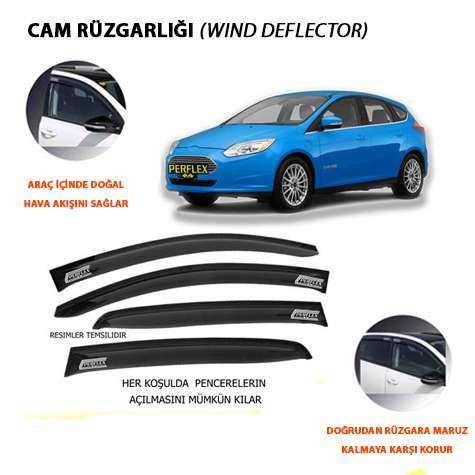 Ford Cam Ruzgarlıgı Mugen Tip 4 Parca Focus 2 Dynamıc 05-12 - Perflex Pd4-Fd07