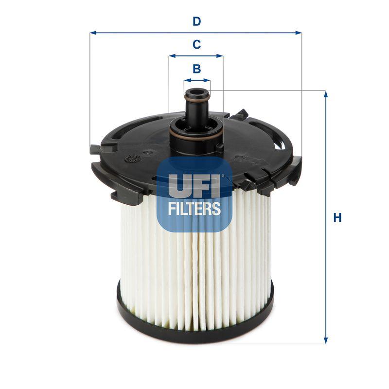 MAZOT FILTRESI (OE) TRANSIT CUSTOM V347-V362-V363 2.2TDCI 11>18 - UFI 26.074.00