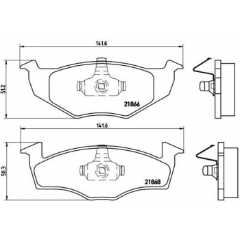 FREN BALATASI ÖN POLO III 95> LUPO 98> FOX 05> / AROSA 97> / FABIA 00>10 - BRAXIS AA0012