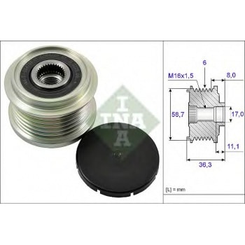 ALTERNATOR KASNAGI (RULMANLI) BOXER III DUCATO IIII JUMPER III 22DT PUMA TRANSIT TOURNEO 2,2HDI / 2, - INA 535016010