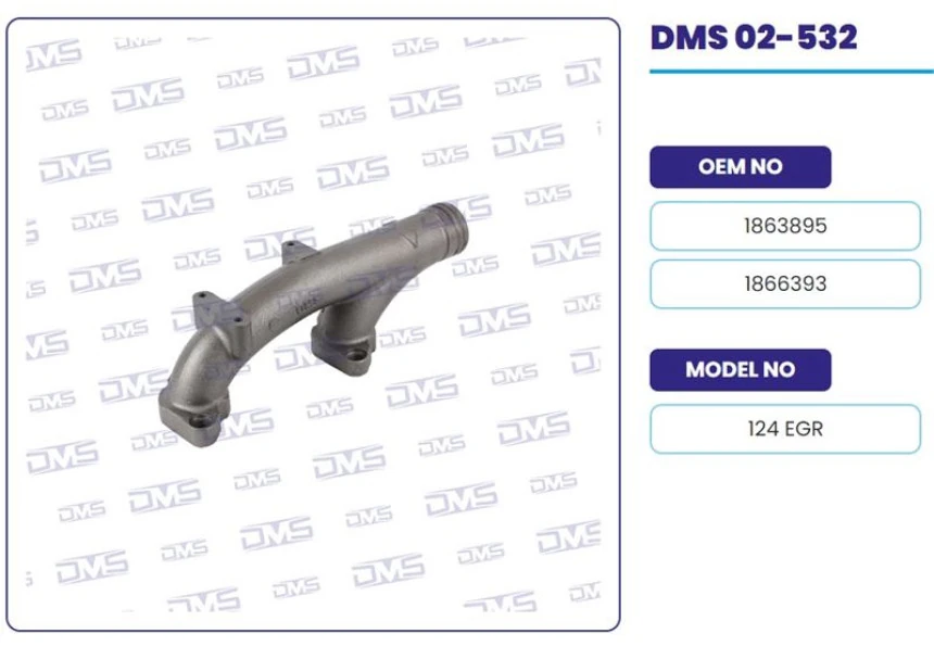Scanıa Truck Egzoz Manıfoldu Egr'li Yan Kol  Scanıa P G R T 124 - Demosan 02-532