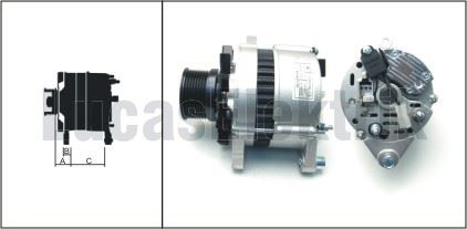 ALTERNATOR A127 12V 65A TURK TRAKTOR (8 KANALLI - LUCAS 619 204 59