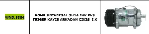 Unıversal Klima Kompresörü>unıversal 5h14 24v Pv8 Triger Kayış Arkadan Çikiş  İ.k - Wondo-5304
