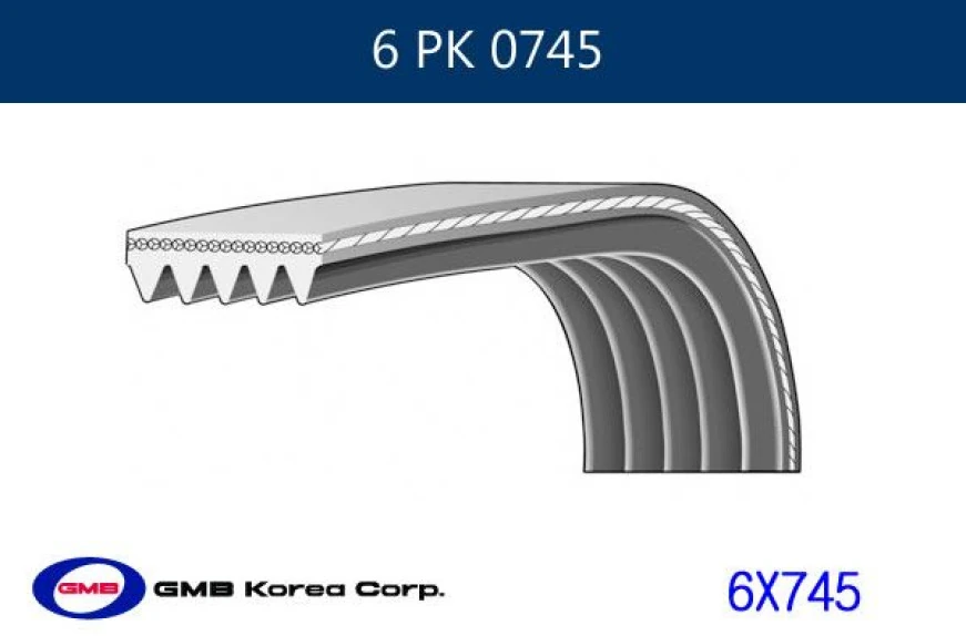 Psa Kanallı Kayıs - Gmb Gpk 6pk0745