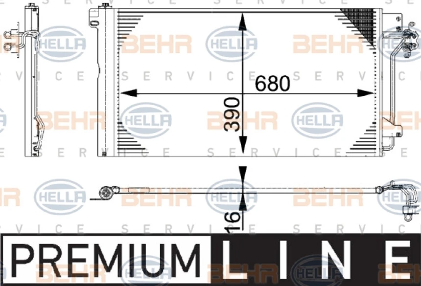 Vw Klima Radyatörü - Klima Radyatörü - Bhr Ac 672 000p
