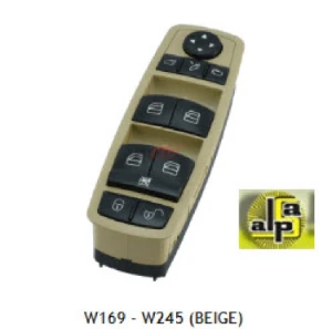 Unıversal Cam Anahtarı>mercedes W169-W245 Sol Dörtlü-Bej >a169 820 6710 - Mcar-An538c