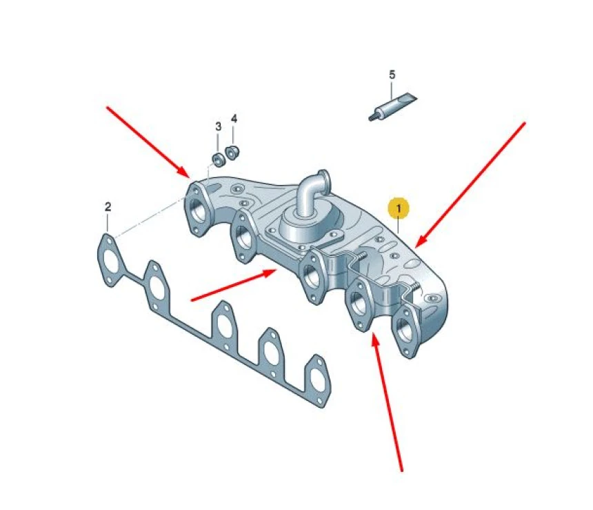 Vag Egzoz Manıfoldu Touareg 03>07 Bac Blk - Gqp Vw008-1