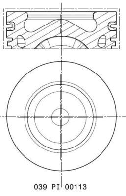 PISTON SEGMAN TAKIM (STD) P308 P3008 PARTNER TEPE P207 P508 P5008 EXPERT III JUMPY III SCUDO III C3 - MAHLE 039PI00113000