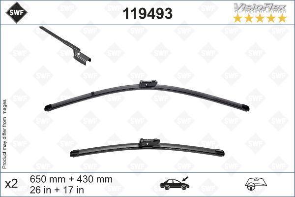 SILECEK SUPURGESI (X2) (650+430 MM)  508 II 18> - VALEO 119493