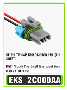 SOKET>DELPHI TİP CAM KRİKO MOTOR / MÜŞÜR - EKS-2C000AA