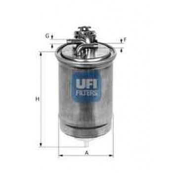 YAKIT FILTRESI (OE-MAZOT) BORA CADDY II GOLF IV POLO / CLASSIC A3 A4 A6 (PUNTO 1,7TD) LEON TOLEDO II - UFI 24.391.00