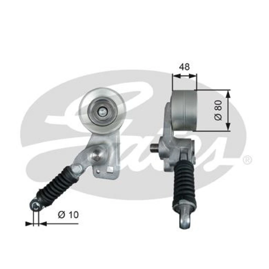 Mercedes Truck Kayıs Gergi Kasnagı Amortısorlu Mercedes Actros - Actros Mp2-3 1835-1840-1843-1844-1848 Om541-Om542 - Gates T38604