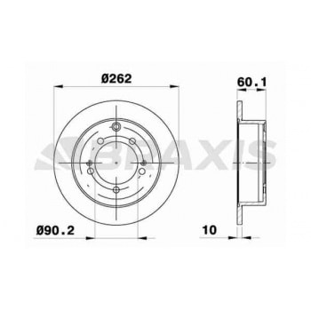 ARKA FREN AYNASI DUZ MITSUBISHI ECLIPSE 94-99 LANCER 03-08 OUTLANDER 01-06 SPACE RUNNER 99-03 (261X5 - BRAXIS AE0605