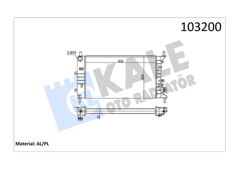 MOTOR RADYATORU ESCORT CL 1,6 CVH 90>95 - KALE 0207162AL