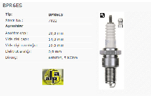 Unıversal Buji-Ford/ Lancıa/ Renault/ Volvo/ Küçük El Motorları - Ngk-Bpr6efs