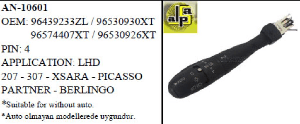 Unıversal Far Kolu Çubuğu>peugeot207 - 307 - Berlingo - Partner    >>platinli/96439233zl-96530930xt - Mcar-An10601