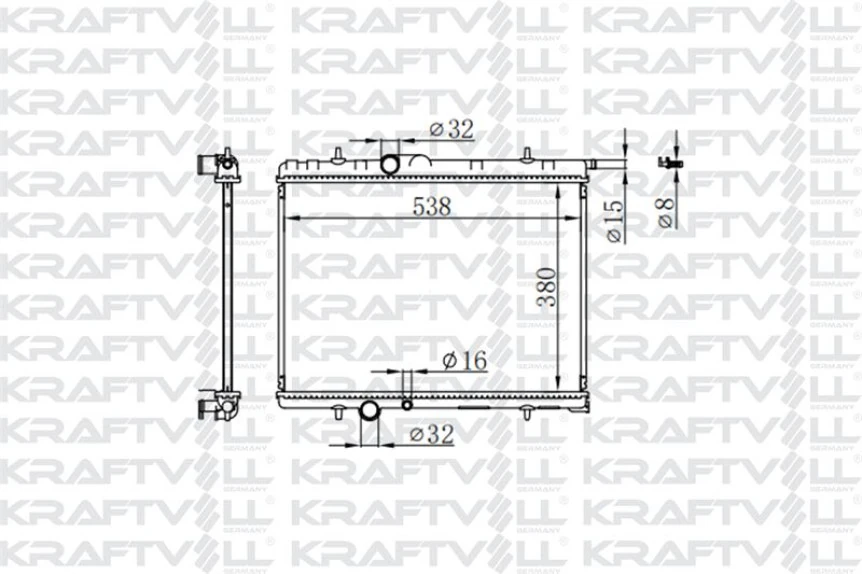 Psa Su Radyatoru P307 P206 C4 C4 (b7) Ds4 Xsara II Xsara Picasso (tu5jp4)1,6 16v Otomatık P206 Tu3jp (38 - Kraftvoll 08040043