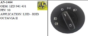 Unıversal Far Anahtarı>skoda Octavıa II Far Anah.    >>1zd941431 - Mcar-An1464