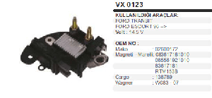 KONJEKTÖR-12V MRL TİP F.TRANSIT/ESCORT 96->2 CIVATALI - VERTEX-VX0123