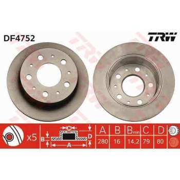 FREN DISKI ARKA - TAKIM - TRW DF4752