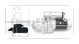 MARŞ MOTORU> 24V/4.5kW/10DİŞ CUMMINS - LUCAS-LES0202