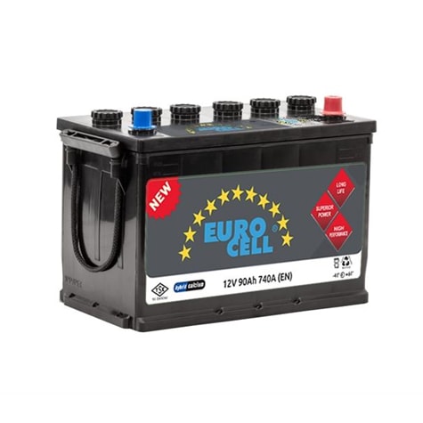 AKU 12V 90 AH N70 (306×173×225) TAM KAPALI - EUROCELL 869916690005