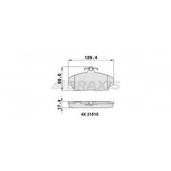 ON FREN BALATASI HONDA CIVIC 2001 2006 EURO CIVIC 1996 1999 ROVER 200 400 1996 2000 TATA GAZELLE 94- - BRAXIS AA0153