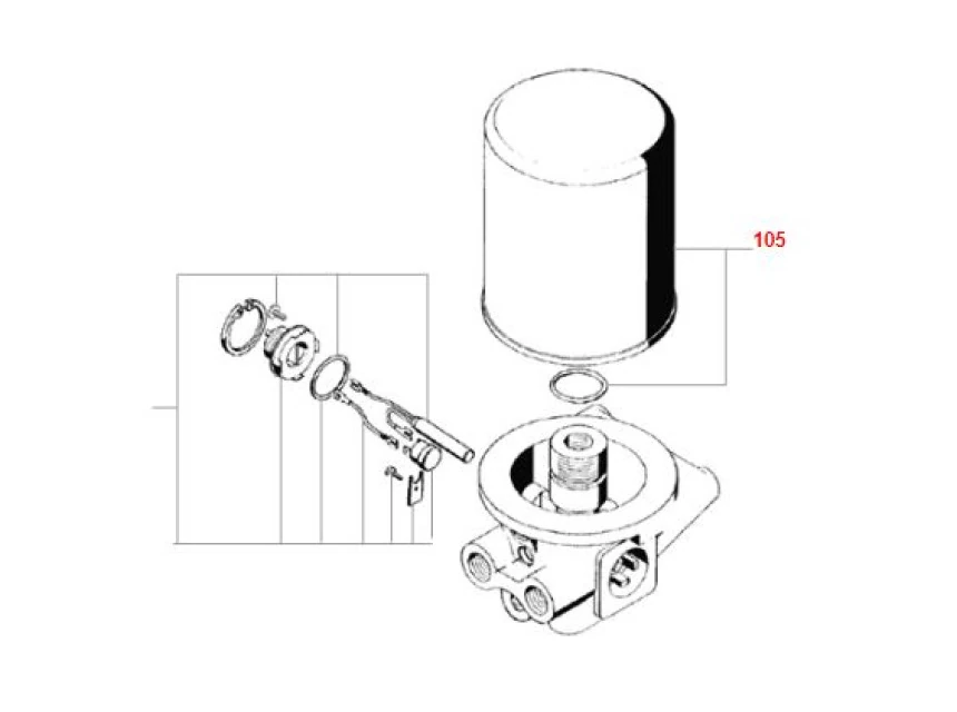 Ford Truck Hava Kurutucu Filtre - (kartus Apu) Yeni Model - Ford Cargo / 1833-2533-1842-4142-1848 1850 F-Max Eu - Orj-Fo Mecc462a346aa