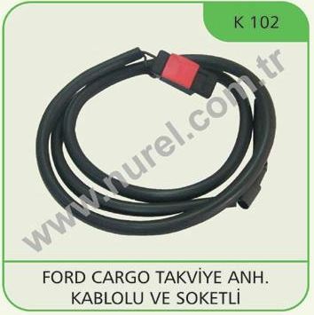 FORD TRUCK KABLOLU VE SOKETLI TAKVIYE ANHTARI - FORD CARGO - NUREL K 102