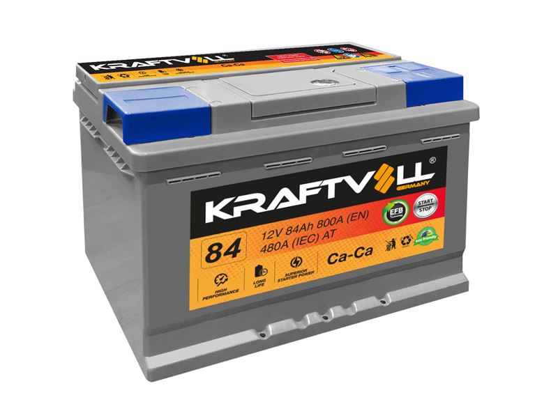 AKU 12V 84 AH 800A START STOP EFB L4 ( 175 X 315 X 190 ) (TAM KAPALI) - KRAFTVOLL 18050003