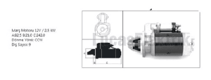 MARŞ MOTORU-12V/2.5kW/9DİŞ 2M113 ANADOLU MOTOR LOMBARDİNİ/ANTOR TRK - LUCAS-61924071
