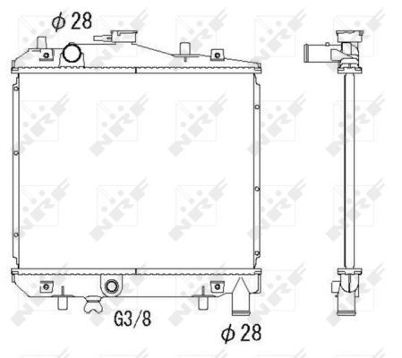 MOTOR SU RADYATORU KIA PRIDE 1993> MANUEL - NRF 506516