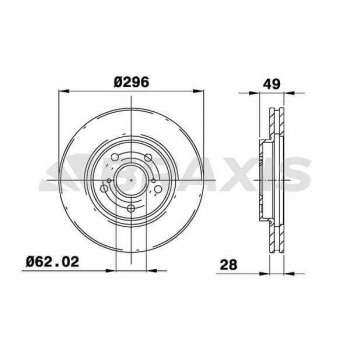 ON FREN DISK AYNASI TOYOTA CAMRY 01>06 - BRAXIS AE0570